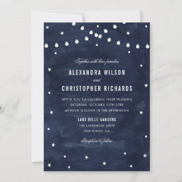 Convite Casamento Rustic Starry Night String
