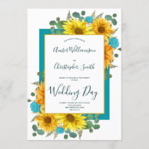 Casamento Rustic Sunflower Teal Blue Rosa Country