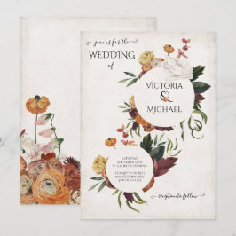 Convite Casamento Rustic Terracotta Boho