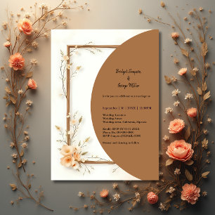 Convite Casamento Rustic Terthy Floral Harmonia