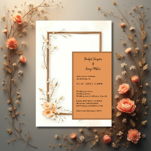 Convite Casamento Rustic Terthy Floral Harmonia