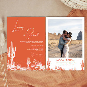 Convite Casamento Rustic Verona Sunset Western Desert