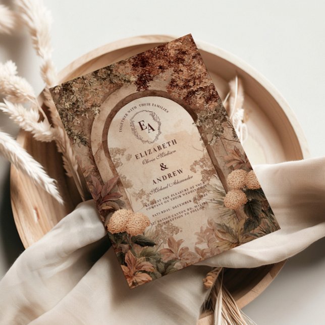 Convite Casamento Rustic Vineyard Archway (Criador carregado)