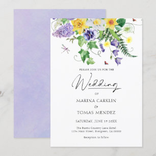 Convite Casamento Rustic Watercolor