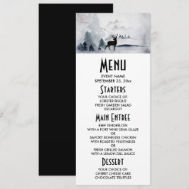 Convite Casamento Rustic Watercolor Com Reindeer De Invern