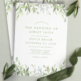Convite Casamento Rustic Watercolor Eucalyptus Greenery