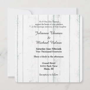 Convite Casamento Rustic White Wood