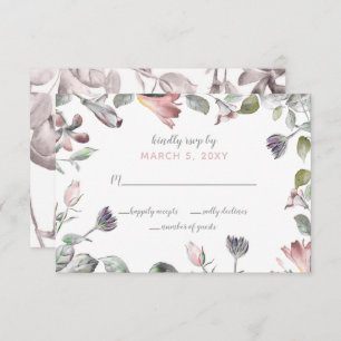 Convite Casamento Rustic Wild Flowers