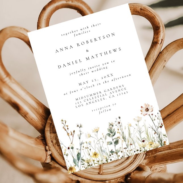 Convite Casamento Rustic Wildflower Meadow (Criador carregado)