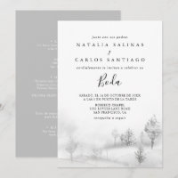 Casamento Rustic Winter Mountain Front and Back Bo