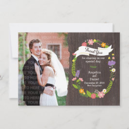 Convite Casamento Rustic Woodland Bohemian Floral Wreath