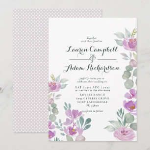 Convite Casamento Rústico com Verde Eucalipto Rosa Choque