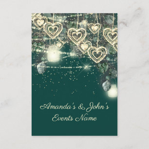 Convite Casamento Rústico Corações de Ouro de Madeira Luze