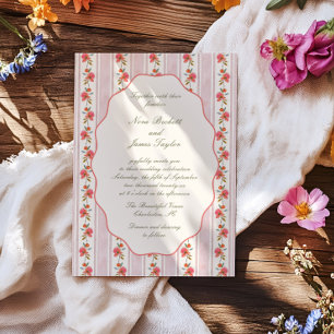 Convite Casamento Rústico Coral Sage Blush Cottage