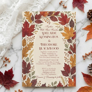 Convite Casamento Rústico Cores de Outono Beatitude Românt