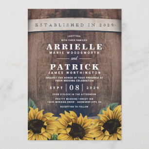 Convite Casamento Rústico de Barrel Vintage