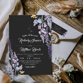 Convite Casamento Rústico de Flores Silvestres Moderno e E