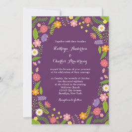 Convite Casamento rústico de florescência do jardim do