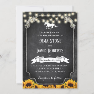 Convite Casamento Rústico de Girassóis