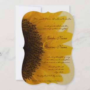 Convite Casamento Rústico de Girassol