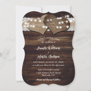 Convite Casamento Rústico de Madeira e Casamento de Locai
