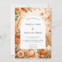 Casamento Rústico de Outono com Abóboras e Florais
