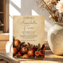Casamento Rústico de Outono com Maçãs e Figos