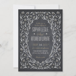 Convite Casamento rústico de toucador floral de jardim ele