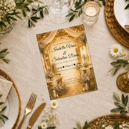 Convite Casamento Rústico em Celeiro Interno