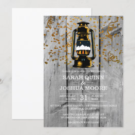 Convite Casamento Rústico em Madeira de Celeiro Desgastada