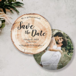 Convite Casamento Rústico Foto de Salve a data Grão de Mad