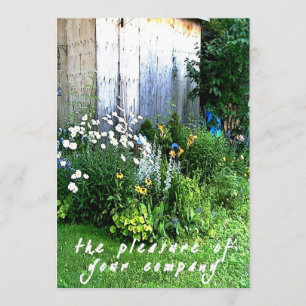 Convite Casamento rústico ocasional do jardim do quintal