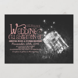 Convite Casamento Rústico Romântico de Mason jar e vagalum