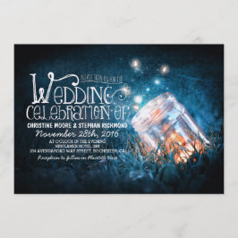 Convite Casamento Rústico Romântico de Mason jar e vagalum