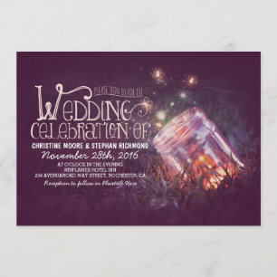 Convite Casamento Rústico Romântico de Mason jar e vagalum