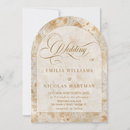 Convite Casamento Rústico Romântico de Outono Completo