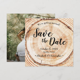 Convite Casamento Rústico Salve a data foto Grão de Madeir
