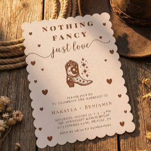 Convite Casamento Rústico Western Sem Frescuras Apenas Amo