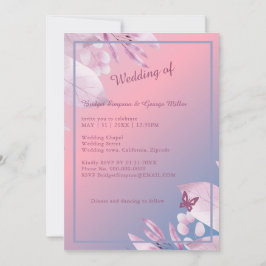 Convite casamento sakura romântico da cereja pastel