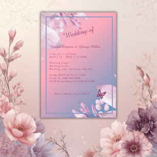 Convite casamento sakura romântico da cereja pastel