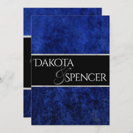 Convite Casamento Sapphire Royal Cobalt Blue Party Modern