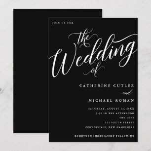 Convite Casamento, Script Flourish Moderno