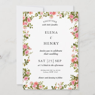 Convite Casamento Secreto De Pastel Wildflower Inv