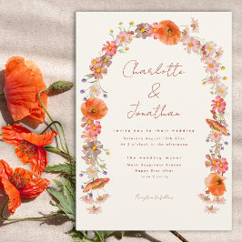 Convite Casamento Selvagem Boho de Outono