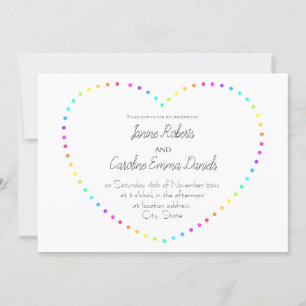 Convite Casamento Simples Arco-Íris