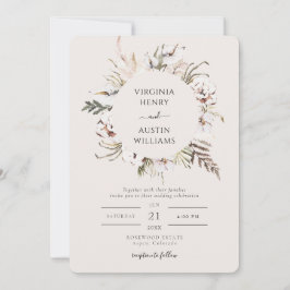 Convite Casamento Simples Boho