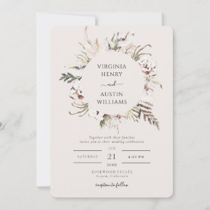 Convite Casamento Simples Boho