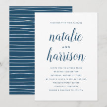 Casamento Simples com Letra Naval Moderna