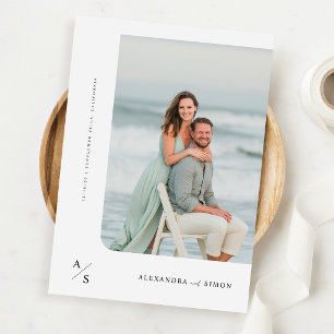 Convite Casamento Simples com QR Code e Foto em Roteiro El