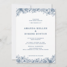 Casamento Simples da Flor Branca Azul